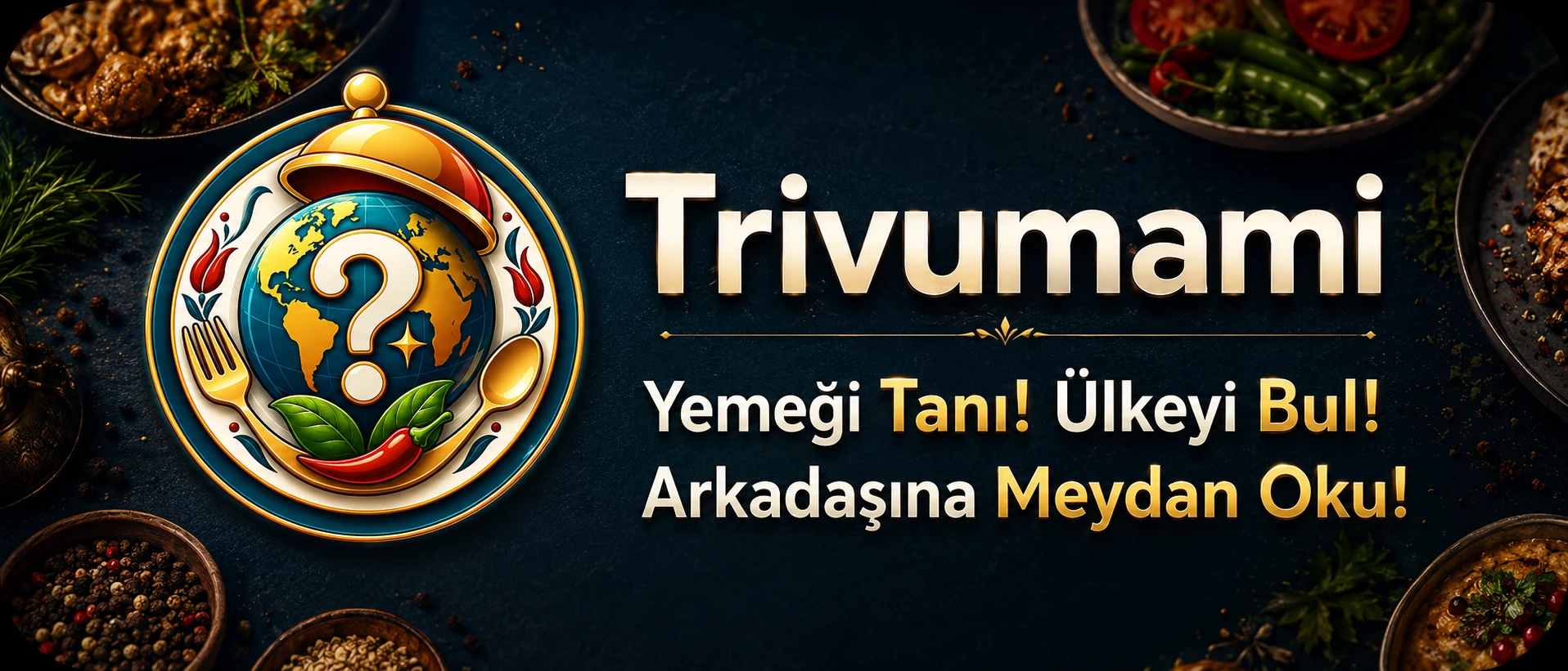 Trivumami — Yemeği Tanı! Ülkeyi Bul! Arkadaşına Meydan Oku!